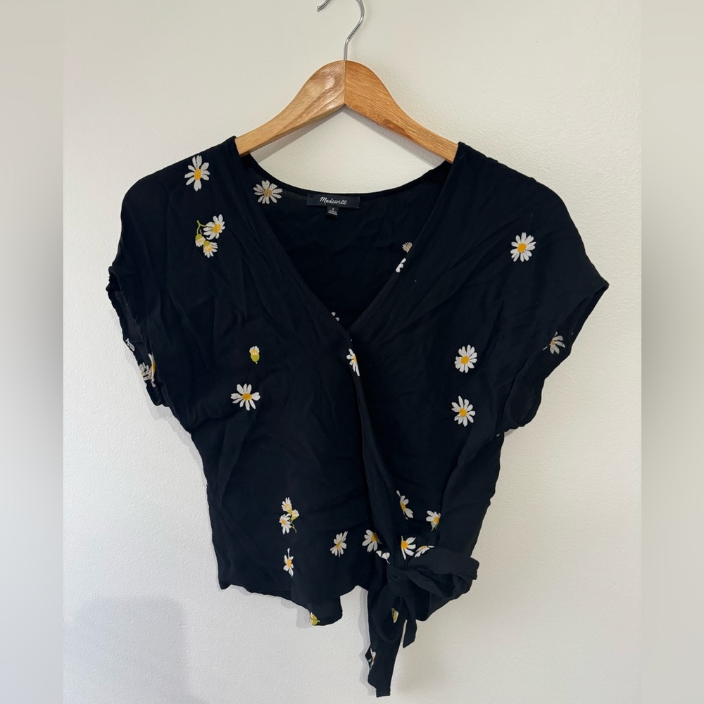 Madewell daisy wrap shirt sz small